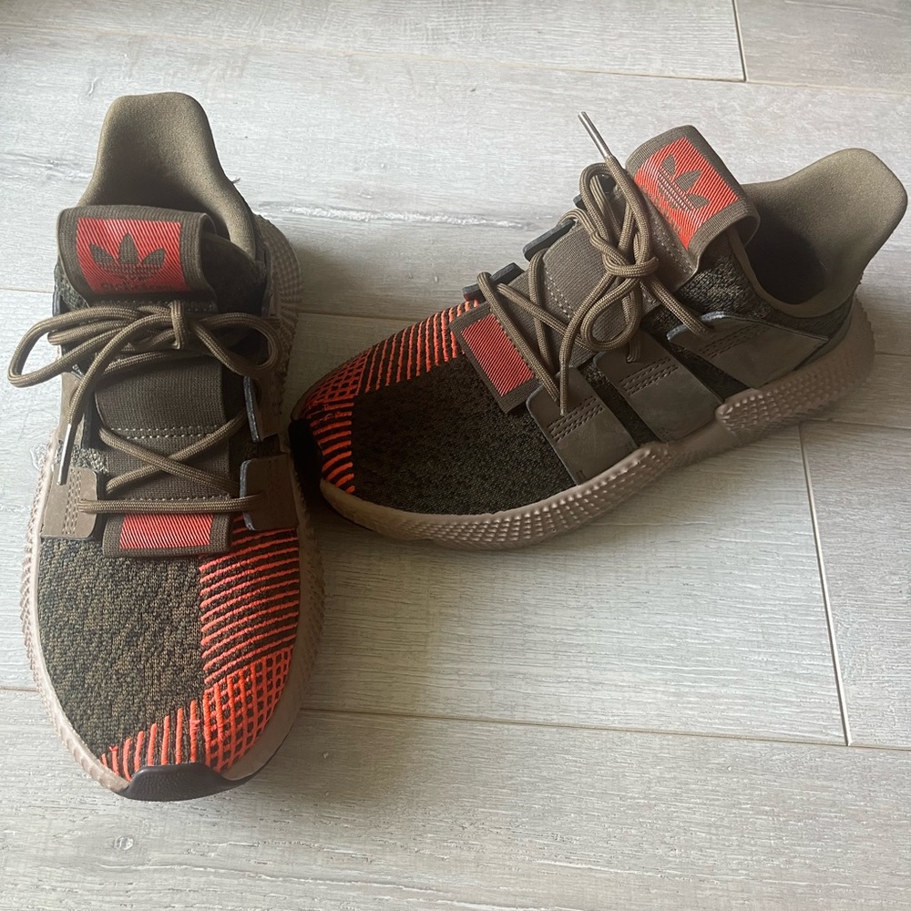 Adidas Green and Orange Prophere Sneakers